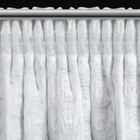 ZASŁONA GOTOWA ROSES 6 NA TAŚMIE 140 X 270 CM BIAŁY ZASŁONA GOTOWA ROSES 6 NA TAŚMIE 140 X 270 CM BIAŁY