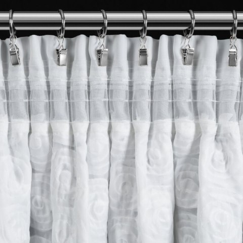 ZASŁONA GOTOWA ROSES 6 NA TAŚMIE 140 X 270 CM BIAŁY ZASŁONA GOTOWA ROSES 6 NA TAŚMIE 140 X 270 CM BIAŁY