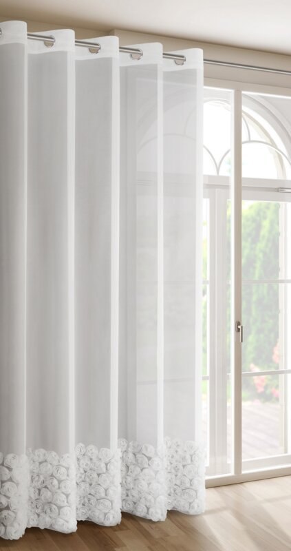 ZASŁONA GOTOWA ROSES 7 350 X 250 CM BIAŁY