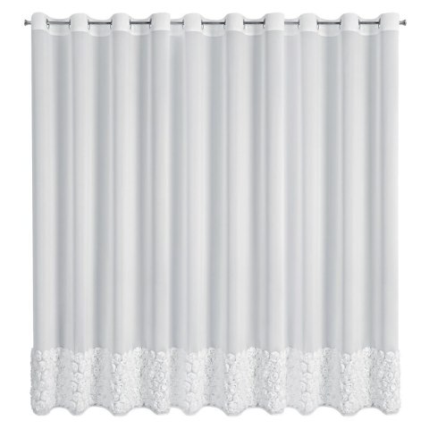 ZASŁONA GOTOWA ROSES 7 350 X 250 CM BIAŁY