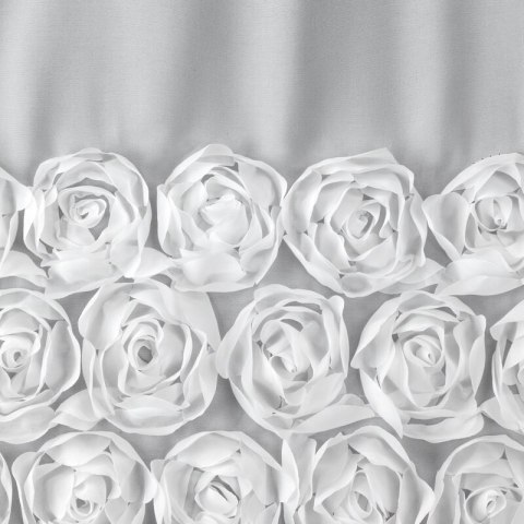 ZASŁONA GOTOWA ROSES 7 NA TAŚMIE 140 X 270 CM BIAŁY