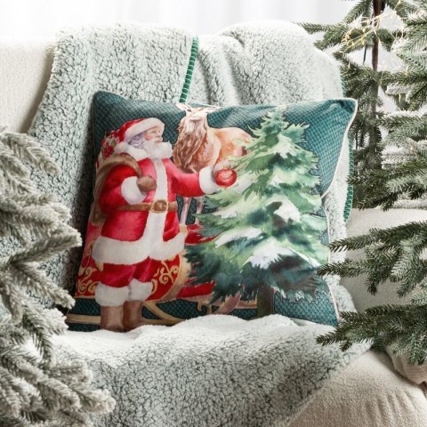 POSZEWKA ŚWIATECZNA 128 45 X 45 CM CIEMNOZIELONY POSZEWKA ŚWIATECZNA 128 45 X 45 CM CIEMNOZIELONY