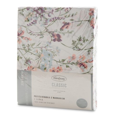 PRZEŚCIERADŁO Z GUMKĄ PRINT 4 160 X 200 X 30 CM RÓŻOWY