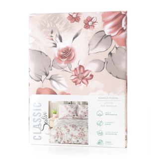 KOMPLET POŚCIELI SATYNOWEJ SPRING 42 160 X 200 CM PUDROWY RÓŻ
