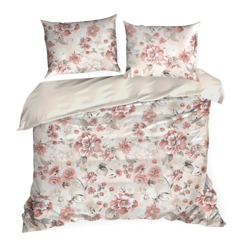 KOMPLET POŚCIELI SATYNOWEJ SPRING 42 160 X 200 CM PUDROWY RÓŻ