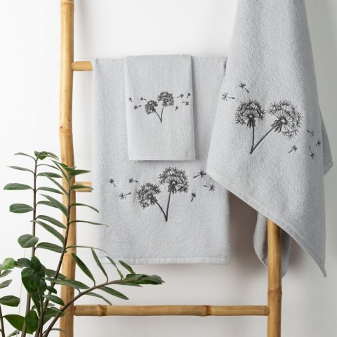 KOMPLET RĘCZNIKÓW 3 56 X 36 X 7 CM SREBRNY KOMPLET RĘCZNIKÓW 3 56 X 36 X 7 CM SREBRNY