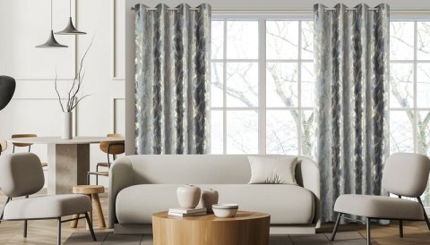 ZASŁONA GOTOWA MELODY 140 X 250 CM STALOWY