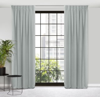 ZASŁONA GOTOWA MILAN NA TAŚMIE 140 X 300 CM SREBRNY