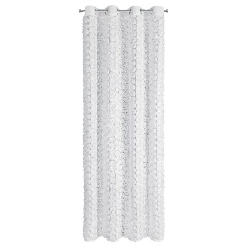 ZASŁONA GOTOWA ROSES 6 140 X 250 CM BIAŁY ZASŁONA GOTOWA ROSES 6 140 X 250 CM BIAŁY