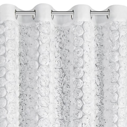 ZASŁONA GOTOWA ROSES 6 140 X 250 CM BIAŁY ZASŁONA GOTOWA ROSES 6 140 X 250 CM BIAŁY